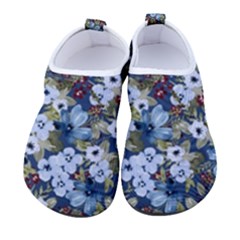 Blue Flowers 2 Men s Sock-style Water Shoes by DinkovaArt