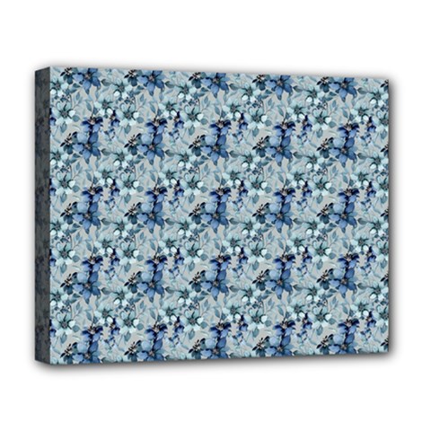 Blue Roses Deluxe Canvas 20  X 16  (stretched) by DinkovaArt