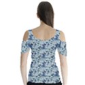 Blue Roses Butterfly Sleeve Cutout T-Shirt  View2