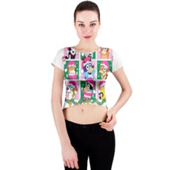 Bluey Christmas Crew Neck Crop Top by avitendut