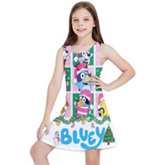 Bluey Christmas Kids  Lightweight Sleeveless Dress by avitendut