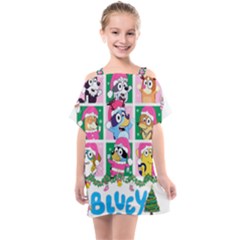 Bluey Christmas Kids  One Piece Chiffon Dress by avitendut