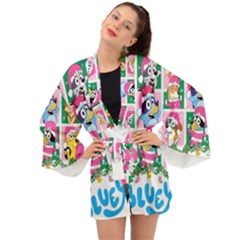 Bluey Christmas Long Sleeve Kimono by avitendut