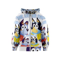 Stumpfest Bluey Kids  Zipper Hoodie by avitendut