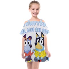 Stumpfest Bluey Kids  One Piece Chiffon Dress by avitendut