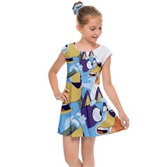 Bluey Kids  Cap Sleeve Dress by avitendut