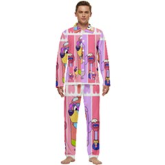 Grannies Bluey Men s Long Sleeve Velvet Pocket Pajamas Set