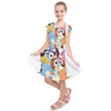 Bluey birthday Kids  Short Sleeve Dress View1