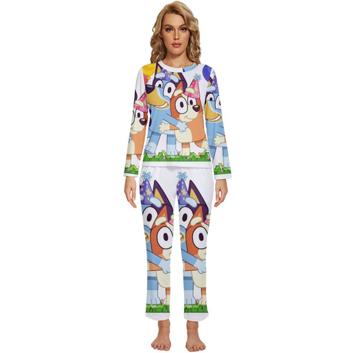 Bluey birthday Womens  Long Sleeve Lightweight Pajamas Set