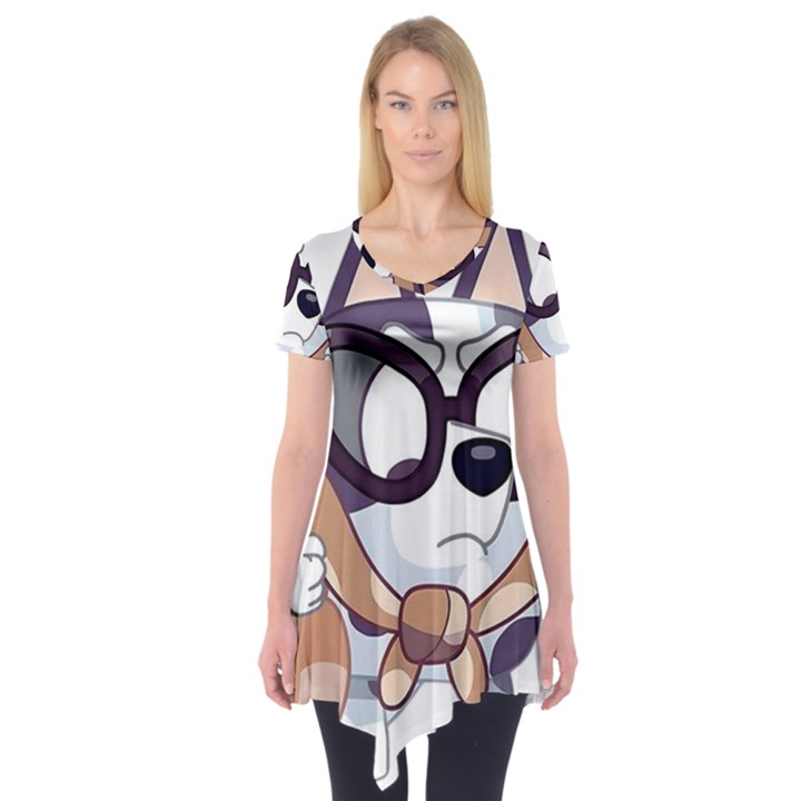 bluey rainbow Short Sleeve Tunic 