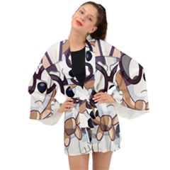 Bluey Rainbow Long Sleeve Kimono by avitendut