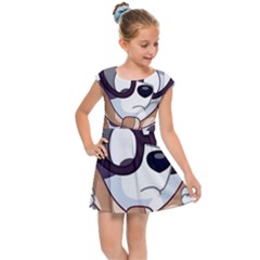 Bluey Christmas Kids  Cap Sleeve Dress