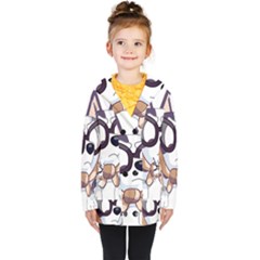 Bluey Christmas Kids  Double Breasted Button Coat