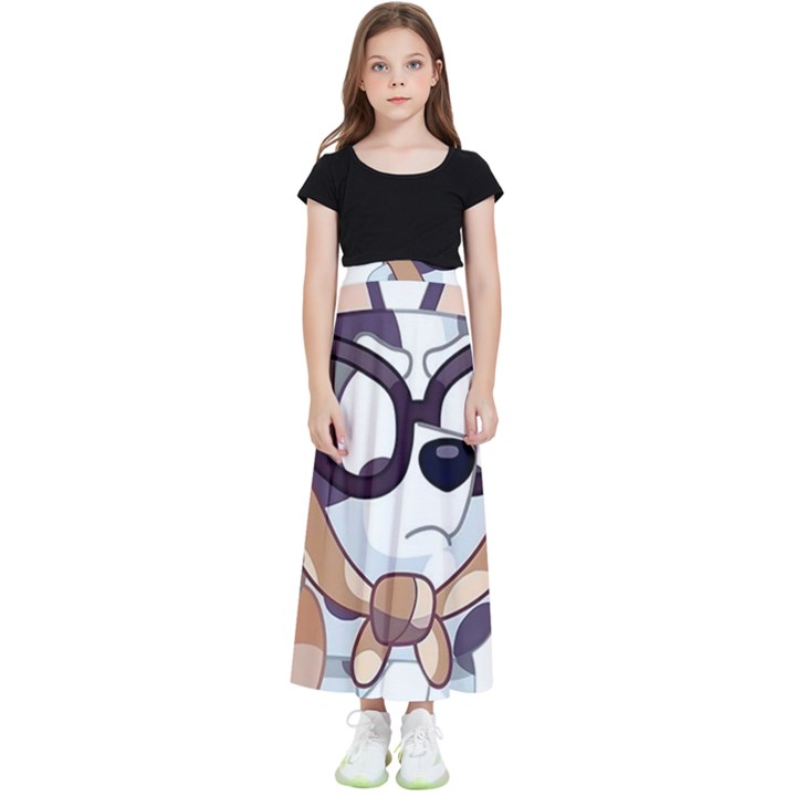 bluey christmas Kids  Flared Maxi Skirt