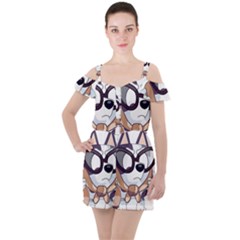 Bluey Christmas Ruffle Cut Out Chiffon Playsuit