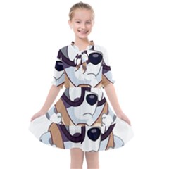 Bluey Christmas Kids  All Frills Chiffon Dress