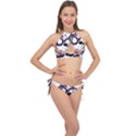 bluey Cross Front Halter Bikini Set View1