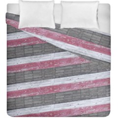 Vintage Vibrant Stripes Pattern Print Design Duvet Cover Double Side (king Size) by dflcprintsclothing