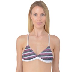 Vintage Vibrant Stripes Pattern Print Design Reversible Tri Bikini Top by dflcprintsclothing