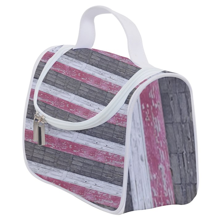 Vintage Vibrant Stripes Pattern Print Design Satchel Handbag