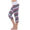 Vintage Vibrant Stripes Pattern Print Design Capri Yoga Leggings View2