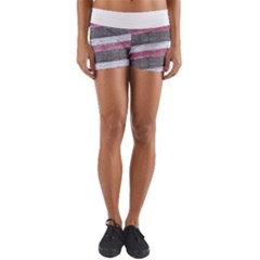 Vintage Vibrant Stripes Pattern Print Design Yoga Shorts