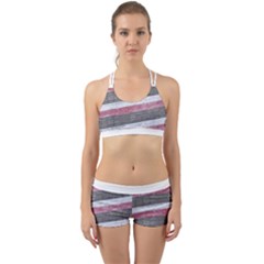 Vintage Vibrant Stripes Pattern Print Design Back Web Gym Set by dflcprintsclothing