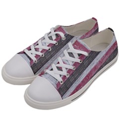 Vintage Vibrant Stripes Pattern Print Design Women s Low Top Canvas Sneakers by dflcprintsclothing