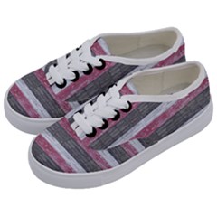 Vintage Vibrant Stripes Pattern Print Design Kids  Classic Low Top Sneakers by dflcprintsclothing