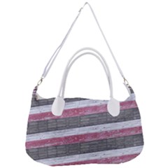 Vintage Vibrant Stripes Pattern Print Design Removable Strap Handbag by dflcprintsclothing