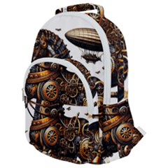 Steampunk Horse Punch 1 Rounded Multi Pocket Backpack by CKArtCreations