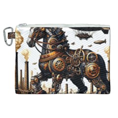 Steampunk Horse Punch 1 Canvas Cosmetic Bag (xl) by CKArtCreations