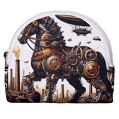 Steampunk Horse Punch 1 Horseshoe Style Canvas Pouch by CKArtCreations