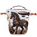 Steampunk Horse Punch 1 Drawstring Bucket Bag View2