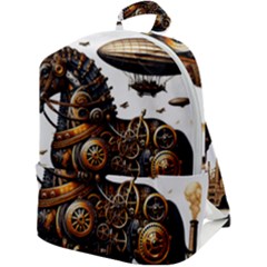 Steampunk Horse Punch 1 Zip Up Backpack by CKArtCreations