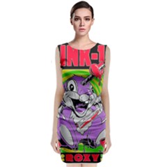 Blink 182 Sleeveless Velvet Midi Dress