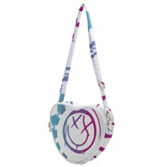 Blink 182 Logo Heart Shoulder Bag by avitendut