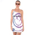 Blink 182 logo One Shoulder Ring Trim Bodycon Dress View1