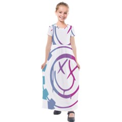 Blink 182 Logo Kids  Short Sleeve Maxi Dress by avitendut