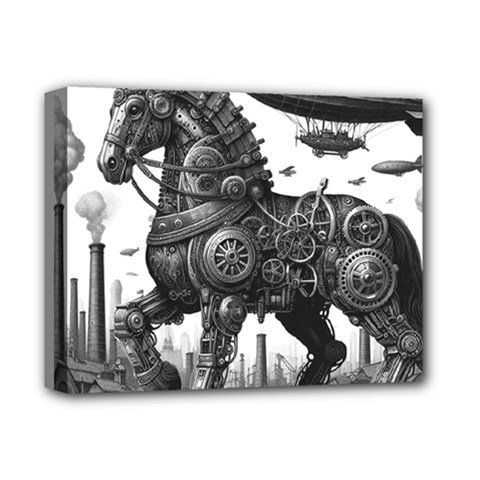 Steampunk Horse  Deluxe Canvas 14  X 11  (stretched) by CKArtCreations