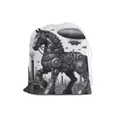 Steampunk Horse  Drawstring Pouch (large) by CKArtCreations