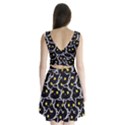 Cat Pattern Pet Drawing Eyes Split Back Mini Dress  View2