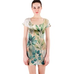 Flowers Spring Short Sleeve Bodycon Dress