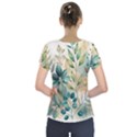 Flowers Spring Short Sleeve Front Detail Top View2