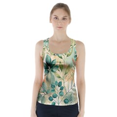 Flowers Spring Racer Back Sports Top