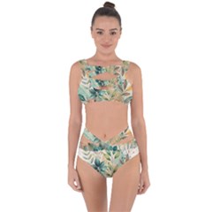 Flowers Spring Bandaged Up Bikini Set 