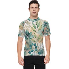 Flowers Spring Men s Short Sleeve Rash Guard