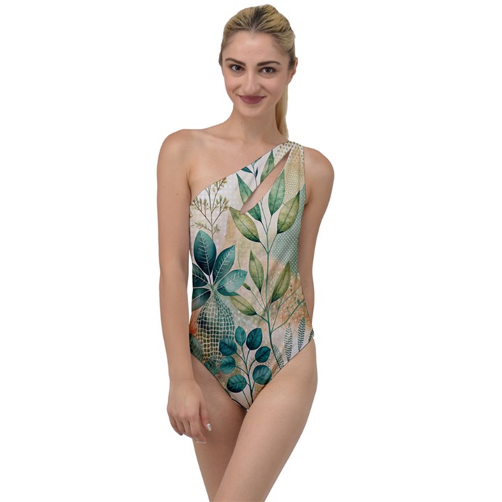 Flowers Spring To One Side Swimsuit