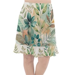 Flowers Spring Fishtail Chiffon Skirt