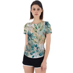 Flowers Spring Back Cut Out Sport T-shirt